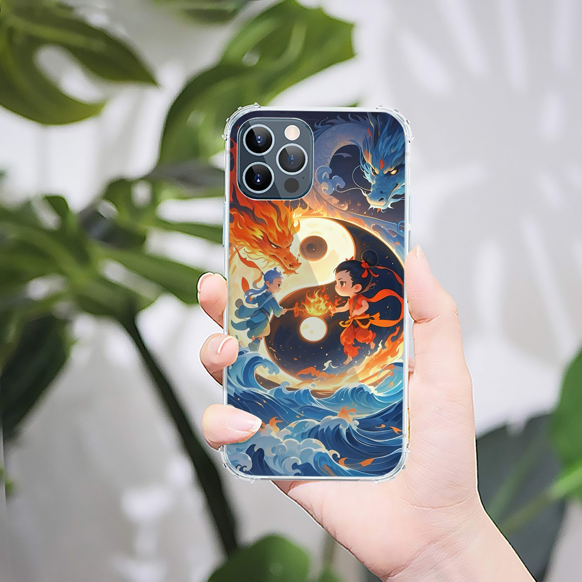 （画像用） Ne Zha 2 ナタ 魔童の大暴れ 【iPhone 12シリーズ対応】透明スマホケース（クリアソフトケース）